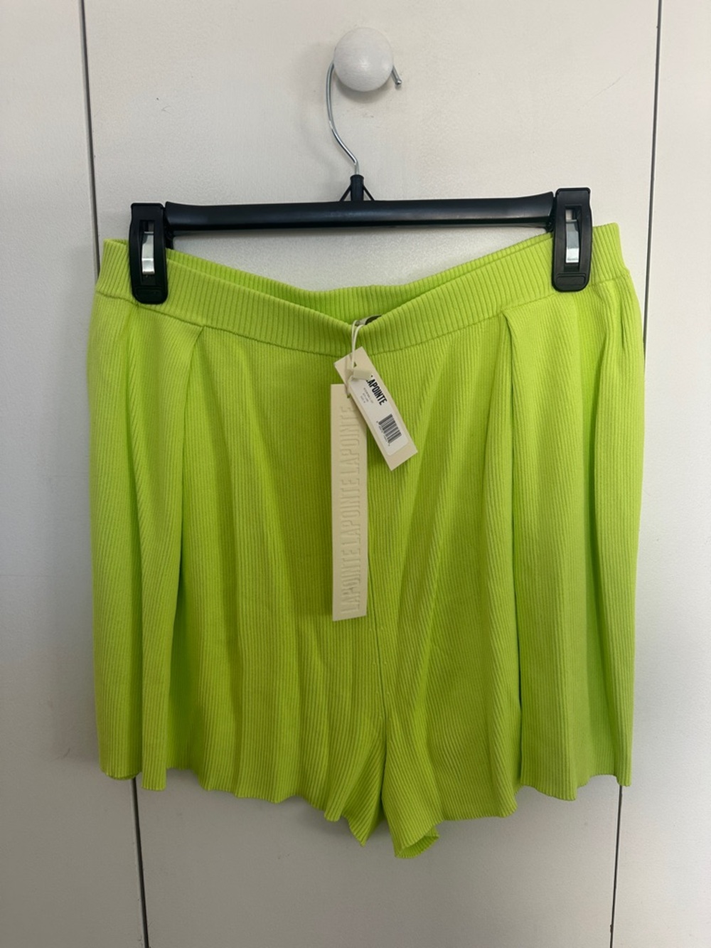 NWT Lapointe Neon Green Flowy Shorts